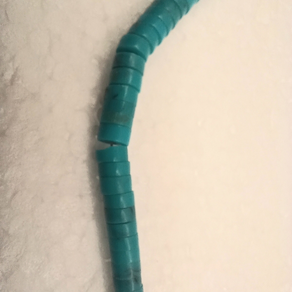 VTG Navajo Necklace Eagle Pendant Reconstituted Turquoise Graduated Discs 24" - Picture 14 of 17